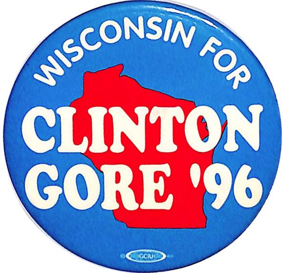 " / "Protect Our Forests" Campaign Button 1996 Bill Clinton & Al Gore 3x2 xmas