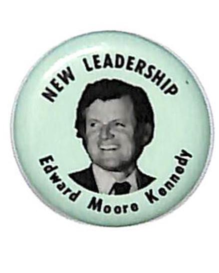 1980 Ted Kennedy Anti Carter Campaign Button Political Pinback Pin Iowa Farmers 