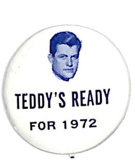1980 Ted Kennedy for President 2 1/4" Pinback Campaign Button Teddy Is Ready