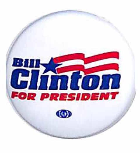 1996 Bill Clinton Al Gore 2 7/8" Presidential Campaign Pinback Button