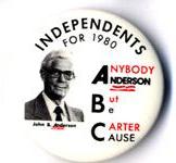 1980 Anderson Lucey NEW LEADERSHIP Campaign Button 1581 