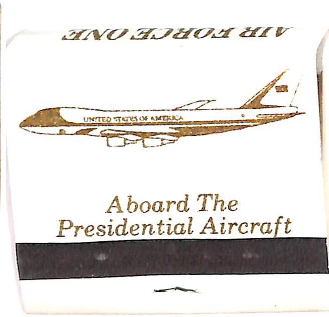 Air Force one Presidential Aircraft Matchbook Cover 