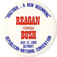 SCARCE MICHIGAN/'S THIRD FOR REAGAN 1980 CAMPAIGN PIN