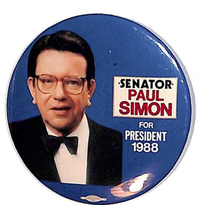 1988 Paul Simon Presidential Campaign Pinback 'Illinois is Simon Country'
