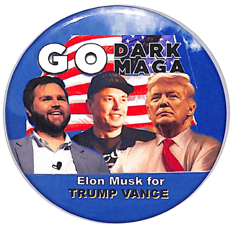 Trump JD Vance and Elon Musk Button